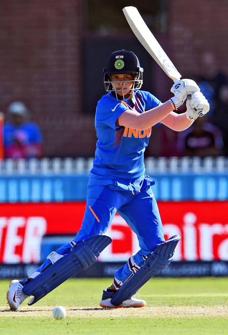 ಭಾರತದ ಶೆಫಾಲಿ ವರ್ಮಾ ಬ್ಯಾಟಿಂಗ್‌ ವೈಖರಿ –ಎಎಫ್‌ಪಿ ಚಿತ್ರ
