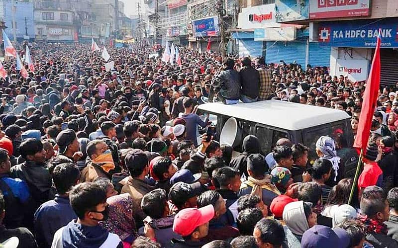 ಮೇಘಾಲಯದಲ್ಲಿ ನಡೆದ ಪ್ರತಿಭಟನೆ