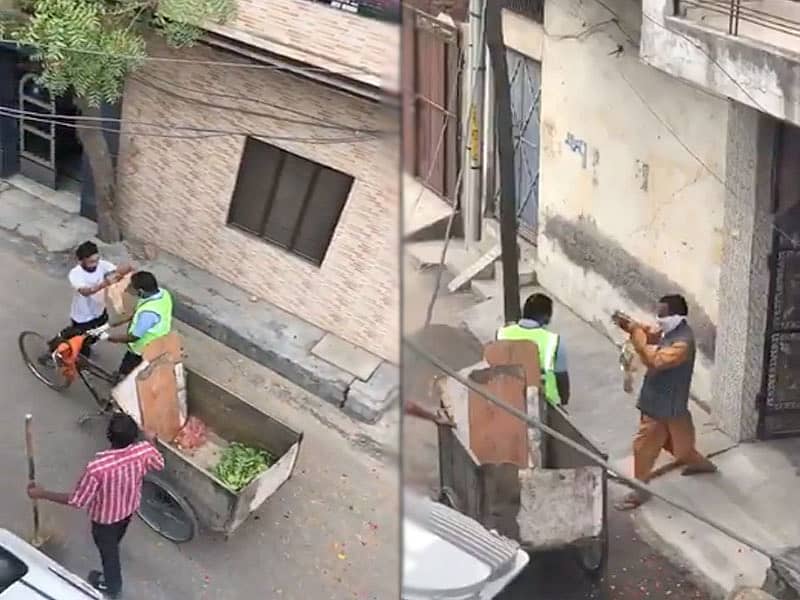 ಪೌರಕಾರ್ಮಿಕನಿಗೆ ನೋಟಿನ ಹಾರ ಹಾಕಿ ಧನ್ಯವಾದ ಅರ್ಪಿಸಿದ ನಭಾದ ನಿವಾಸಿಗಳು