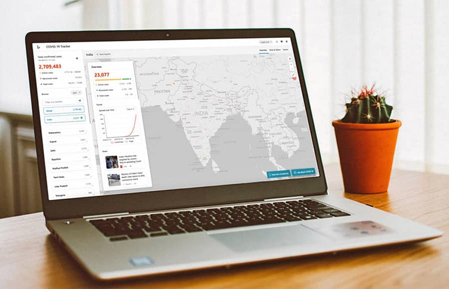 ಮೈಕ್ರೋಸಾಫ್ಟ್ ಬಿಂಗ್ ಕೋವಿಡ್ ಟ್ರ್ಯಾಕರ್