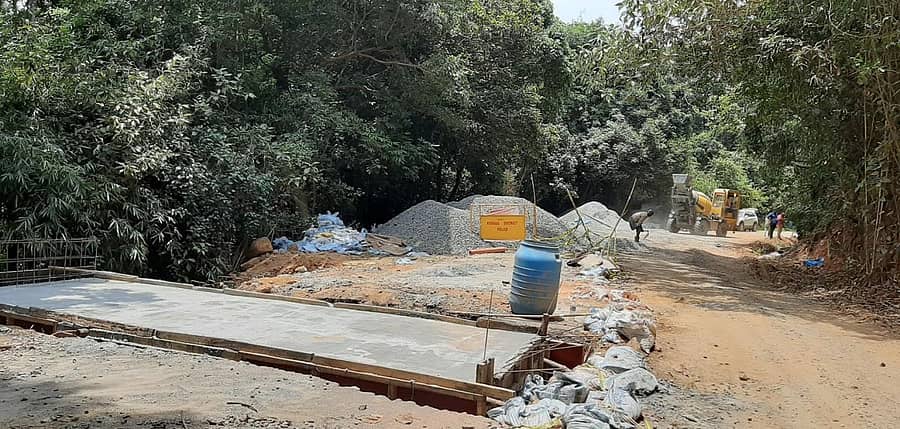 ಕೊಡಗು- ಕೇರಳ ನಡುವೆ ಸಂಪರ್ಕ ಕಲ್ಪಿಸುವ ಮಾಕುಟ್ಟ ಹೆದ್ದಾರಿ ಕಾಮಗಾರಿ ಭರದಿಂದ ಸಾಗುತ್ತಿದೆ