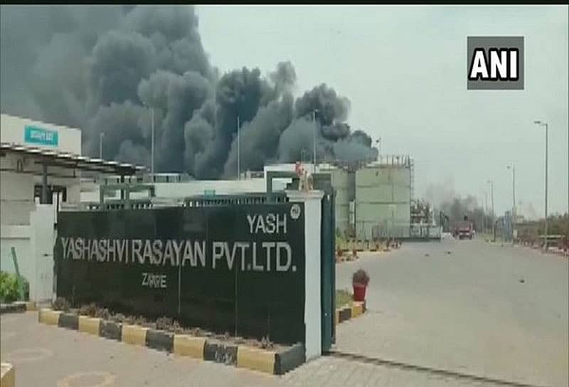 ‘ಯಶಸ್ವಿ ರಸಾಯನ್ ಪ್ರೈವೇಟ್ ಲಿಮಿಟೆಡ್’ ಕಾರ್ಖಾನೆಯ ಆವರಣ –ಎಎನ್ಐ ಚಿತ್ರ