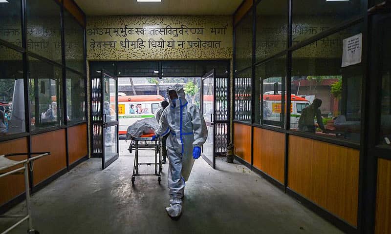 ದೆಹಲಿ ಆಸ್ಪತ್ರೆಯೊಂದರ ದೃಶ್ಯ 