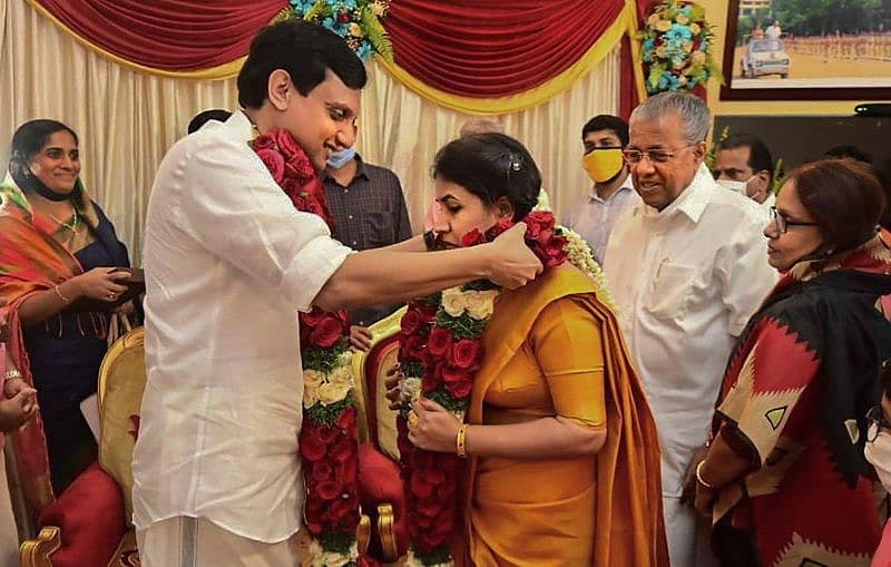 ಕೇರಳ ಸಿಎಂ ಪಿನರಾಯಿ ವಿಜಯನ್ ಪುತ್ರಿಯ ವಿವಾಹ ಸಂದರ್ಭ