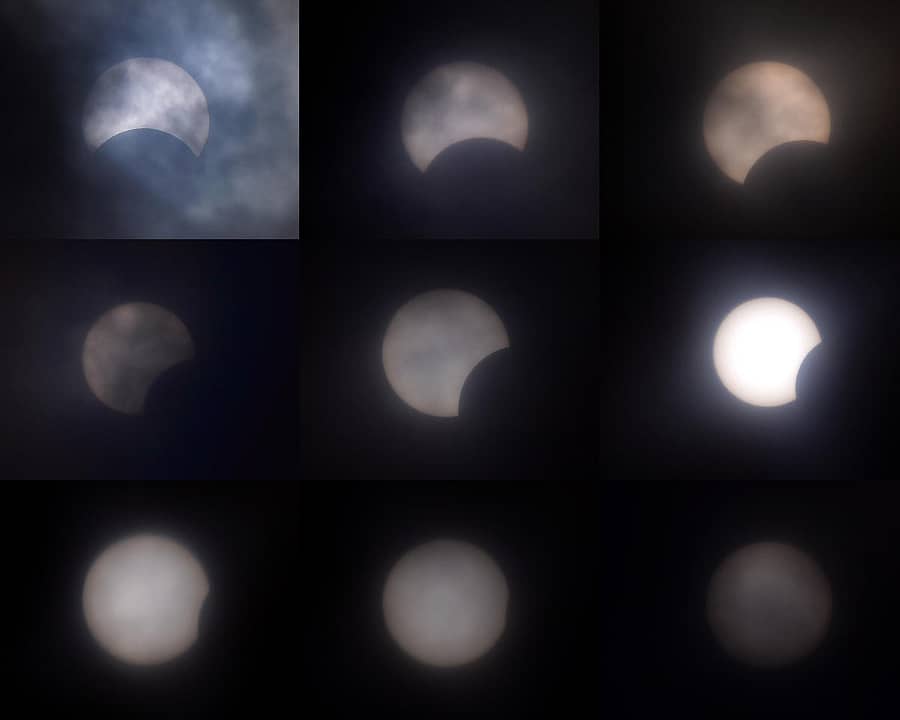 ಮಂಗಳೂರಿನಲ್ಲಿ ಕಂಡು ಬಂದ ಸೂರ್ಯಗ್ರಹಣದ ದೃಶ್ಯಗಳು ಪ್ರಜಾವಾಣಿ ಚಿತ್ರ/ಗೋವಿಂದರಾಜ ಜವಳಿ