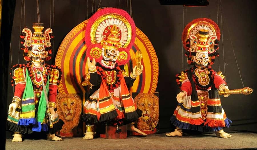 ‘ಕೊರೊನಾಸುರ’ ಯಕ್ಷಗಾನ ಗೊಂಬೆಯಾದ ಒಂದು ಸನ್ನಿವೇಶ