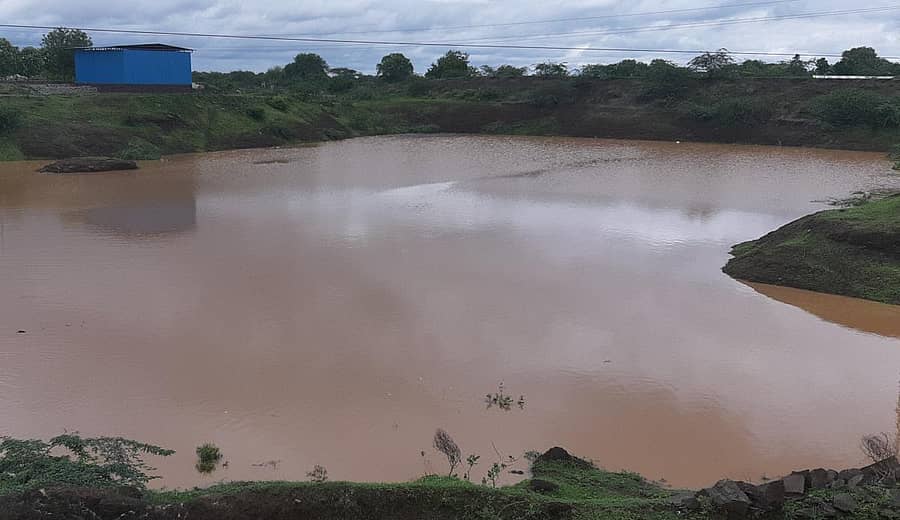ಅಫಜಲಪುರ ತಾಲ್ಲೂಕಿನ ಮಾಶಾಳ ಗ್ರಾಮದ ರಾಮನಗರದ ಗೋಕಾಟ ಎಂದು ಕರೆಯುವ ಕೆರೆ ಬುಧವಾರ ಭರ್ತಿಯಾಗಿದೆ