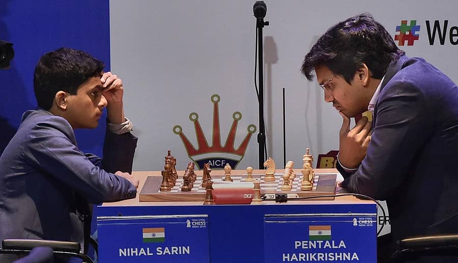 ಪೆಂಟಾಲ ಹರಿಕೃಷ್ಣ (ಬಲ) –ಪಿಟಿಐ ಚಿತ್ರ