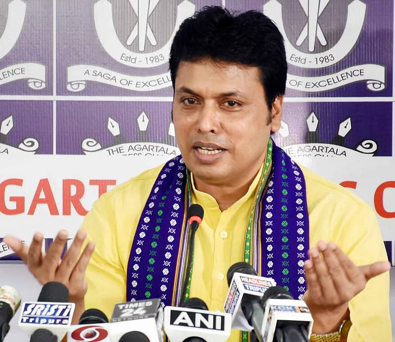 ತ್ರಿಪುರ ಮುಖ್ಯಮಂತ್ರಿ ಬಿಪ್ಲಬ್ ಕುಮಾರ್ ದೇಬ್