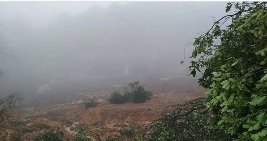 ತಲಕಾವೇರಿಯಲ್ಲಿ ಭೂಕುಸಿತ ಸ್ಥಳ