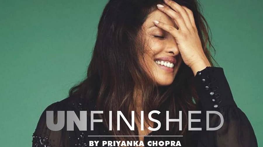 ನಟಿ ಪ್ರಿಯಾಂಕಾ ಚೋಪ್ರಾ ಅವರ ಆತ್ಮಕಥೆ ಪುಸ್ತಕದ ಮುಖಪುಟ