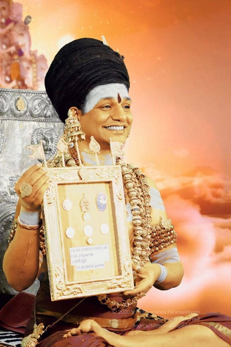 ಕೈಲಾಶಿಯನ್‌ ಡಾಲರ್‌ನೊಂದಿಗೆ ನಿತ್ಯಾನಂದ ಸ್ವಾಮೀಜಿ