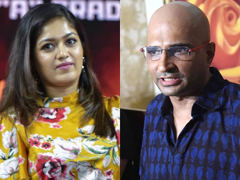 ಚಿರಂಜೀವಿ ಸರ್ಜಾ ಪತ್ನಿ ಮೇಘನಾ ರಾಜ್‌ ಮತ್ತು ನಿರ್ದೇಶಕ ಇಂದ್ರಜಿತ್‌ ಲಂಕೇಶ್‌ 