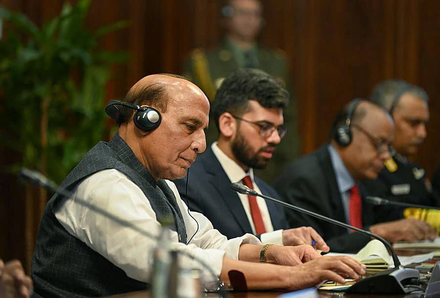 ಸಭೆಯೊಂದರಲ್ಲಿ ರಾಜನಾಥ್‌ ಸಿಂಗ್‌ 