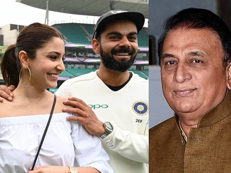 ವಿರಾಟ್ ಕೊಹ್ಲಿ ದಂಪತಿ ಮತ್ತು ಸುನೀಲ್ ಗವಾಸ್ಕರ್