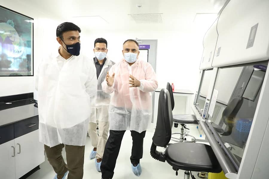 ಯೂರೋಫಿನ್ಸ್ ಕ್ಲಿನಿಕಲ್ ಜೆನೆಟಿಕ್ ಇಂಡಿಯಾ ಸಂಸ್ಥೆಯ ಪ್ರಯೋಗಾಲಯವನ್ನು ಡಾ.ಕೆ. ಸುಧಾಕರ್ ಪರಿಶೀಲಿಸಿದರು