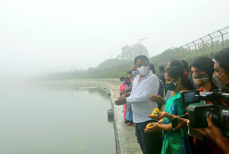 ತುಂಬಿದ ಸ್ಯಾಂಕಿ ಕೆರೆಗೆ ಬಾಗಿನ ಅರ್ಪಿಸಿದ ಉಪಮುಖ್ಯಮಂತ್ರಿ ಸಿ.ಎನ್. ಅಶ್ವತ್ಥನಾರಾಯಣ