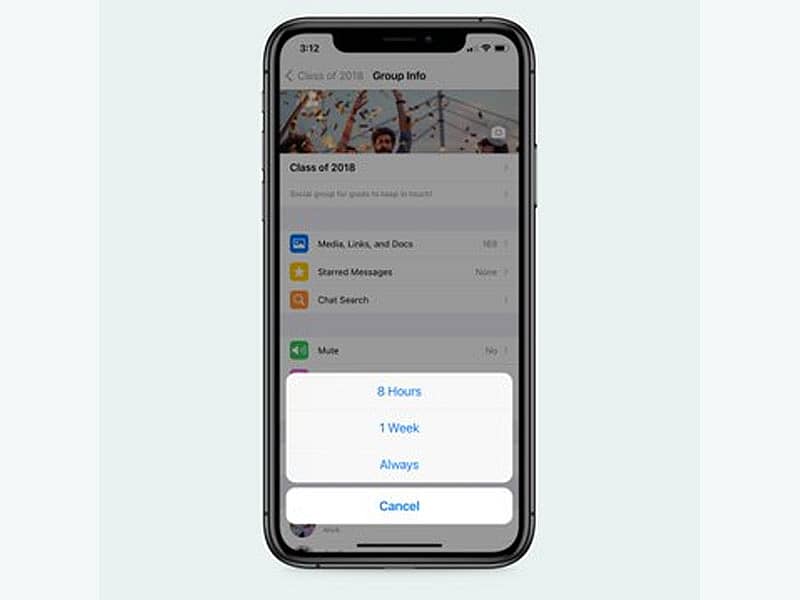 ವಾಟ್ಸ್ಆ್ಯಪ್ ಚಾಟ್ ಮ್ಯೂಟ್ ಆಯ್ಕೆ