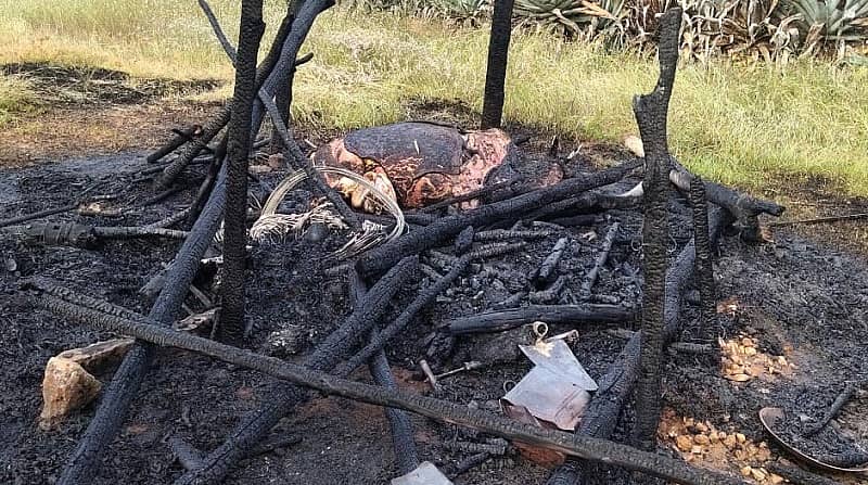 ಕೊಟ್ಟಿಗೆಗೆ ಬೆಂಕಿ ಬಿದ್ದು ಹಸುಗಳು ಸಜೀವ ದಹನ