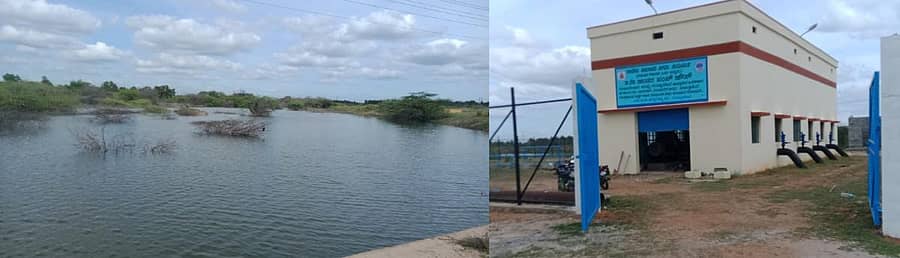 ಕಮರಹಳ್ಳಿ ಕೆರೆಯ ನೋಟ, ಕೆರೆ ಬಳಿ ನಿರ್ಮಿಸಿರುವ ಪಂಪ್‌ಹೌಸ್‌