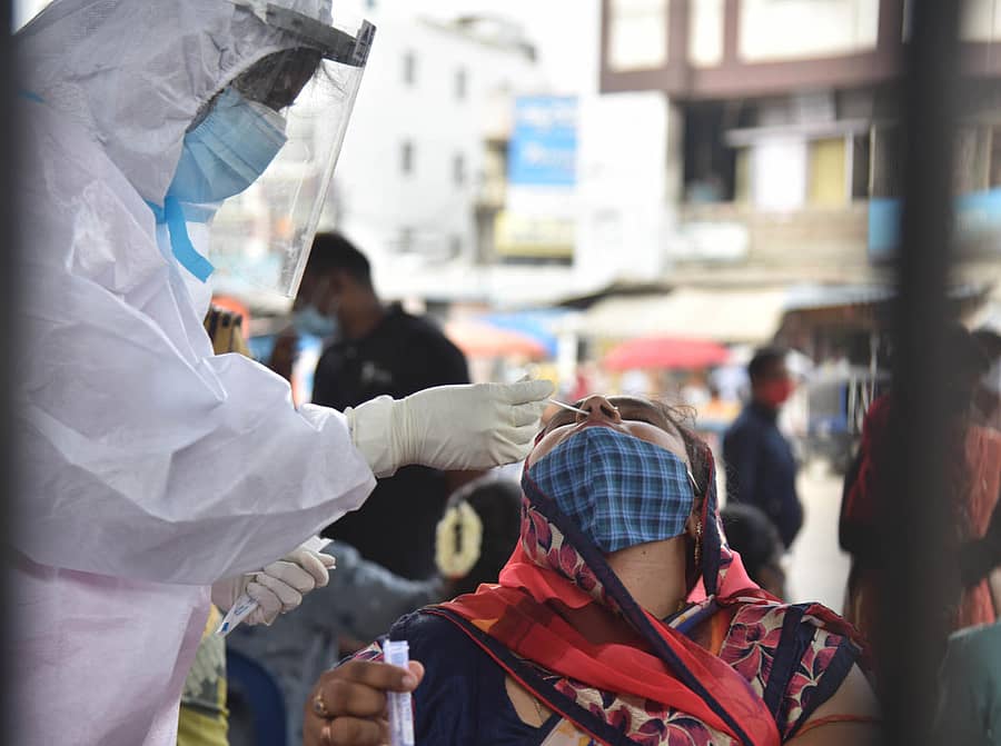 ಬೆಂಗಳೂರಿನಲ್ಲಿ ನಡೆದ ಕೋವಿಡ್ ಪತ್ತೆ ಪರೀಕ್ಷೆ