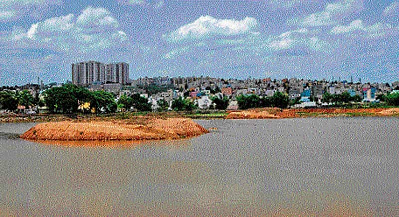 ಮಳೆಯಿಂದಾಗಿ ತುಂಬಿದ ಹೊಸಕೆರೆಹಳ್ಳಿ ಕೆರೆ –ಪ್ರಜಾವಾಣಿ ಚಿತ್ರ