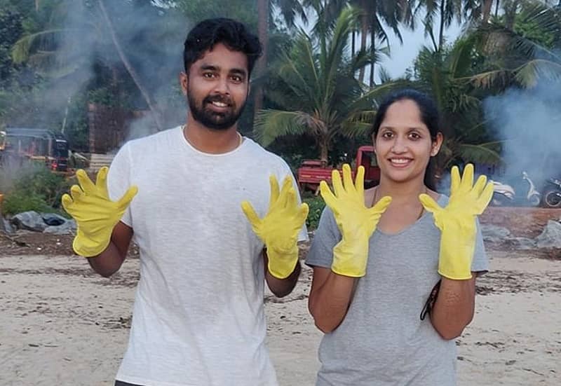 ಅನುದೀಪ್ ಹಾಗೂ ಮಿನುಷಾ ಕಾಂಚನ್‌ ದಂಪತಿ