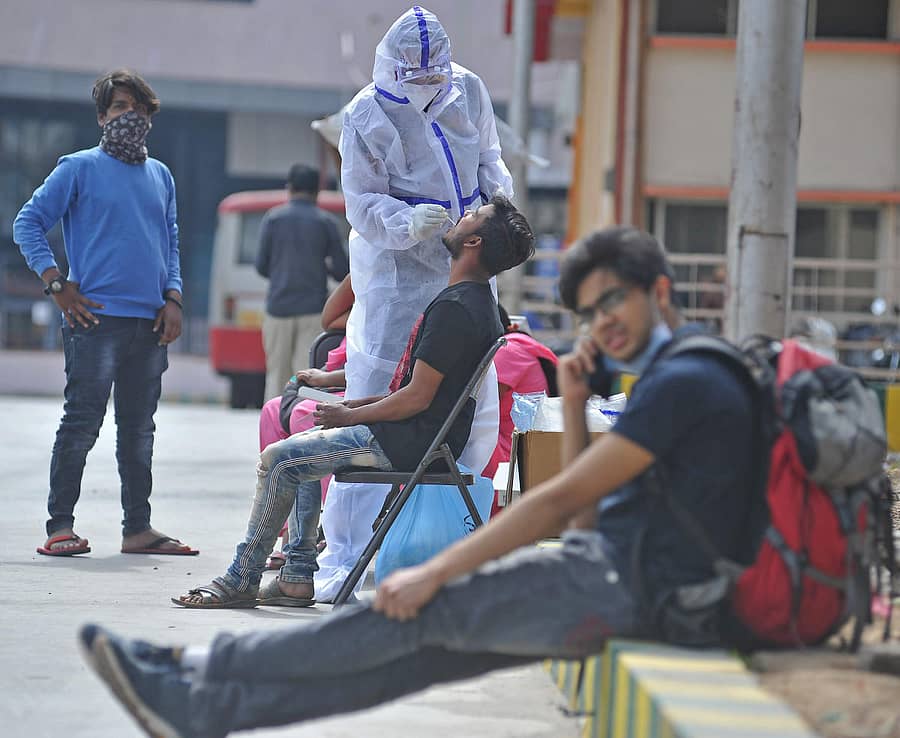 ಕೊರೊನಾ ವೈರಸ್‌ ಸೋಂಕು ಪರೀಕ್ಷೆ–ಸಾಂದರ್ಭಿಕ ಚಿತ್ರ