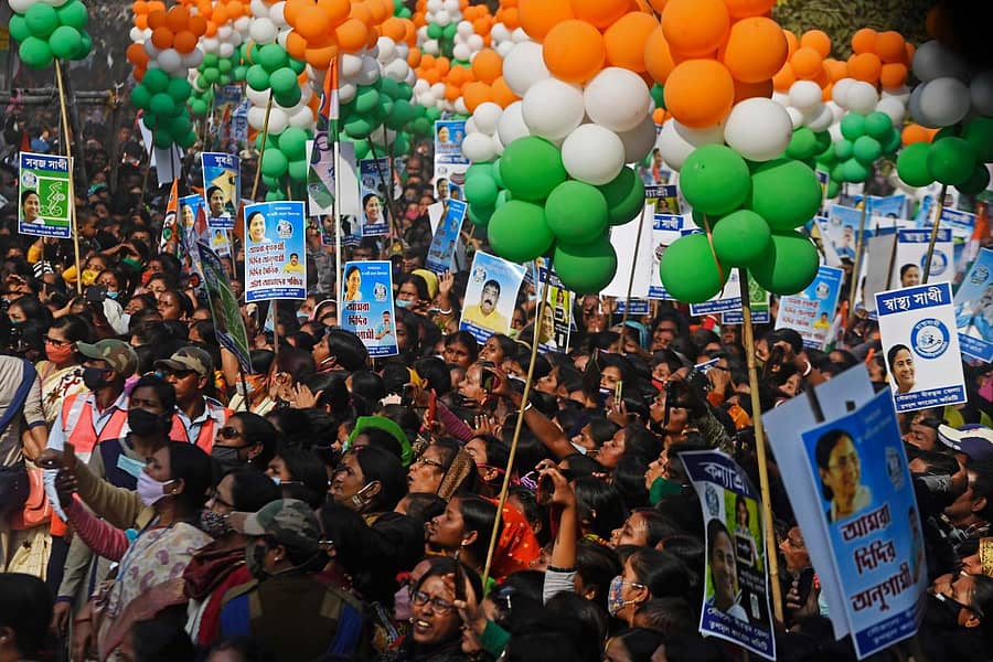 ಟಿಎಂಸಿ ಬೆಂಬಲಿಗರ ಮೆರವಣಿಗೆ–ಸಾಂದರ್ಭಿಕ ಚಿತ್ರ