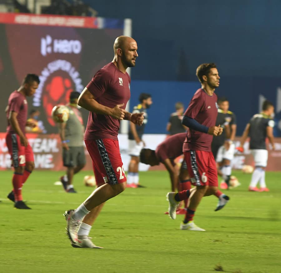 ಜೆಮ್ಶೆಡ್ಪುರ ಎಫ್ಸಿ ತಂಡದ ಆಟಗಾರರು ಅಭ್ಯಾಸ ನಡೆಸಿದರು –ಐಎಸ್ಎಲ್ ಮೀಡಿಯಾ ಚಿತ್ರ