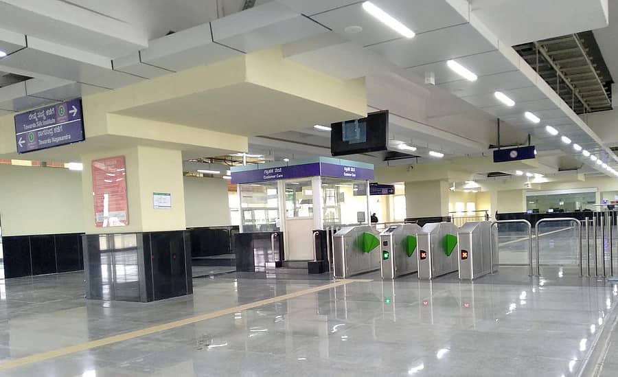 ಮೆಟ್ರೊ ನಿಲ್ದಾಣ (ಪ್ರಜಾವಾಣಿ ಸಂಗ್ರಹ ಚಿತ್ರ – ಅನೂಪ್ ರಾಘ್. ಟಿ.)