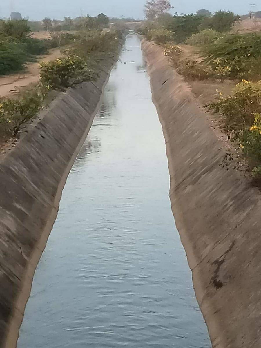ಮದಲೂರು ಕೆರೆಗೆ ನೀರು ಹರಿಯುತ್ತಿದೆ