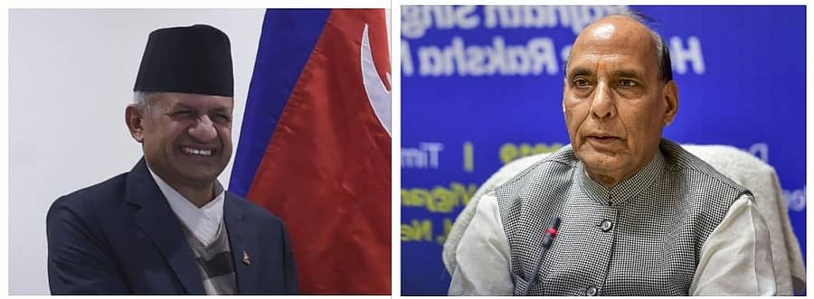 ನೇಪಾಳ ವಿದೇಶಾಂಗ ಸಚಿವ ಪ್ರದೀಪಕುಮಾರ್ ಗ್ಯಾವಲಿ, ಭಾರತ ರಕ್ಷಣಾ ಸಚಿವ ರಾಜನಾಥ್ ಸಿಂಗ್