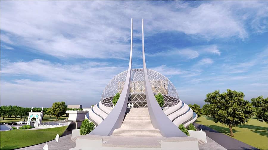 ಐಐಸಿಎಫ್‌ ಬಿಡುಗಡೆ ಮಾಡಿರುವ ಮಸೀದಿಯ ನೀಲನಕಾಶೆ   ಪಿಟಿಐ ಚಿತ್ರ