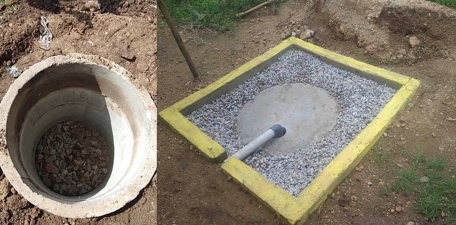 ನರೇಗಾ ಅಡಿಯಲ್ಲಿ ನಿರ್ಮಿಸಲಾಗಿರುವ ಬಚ್ಚಲು ಗುಂಡಿ