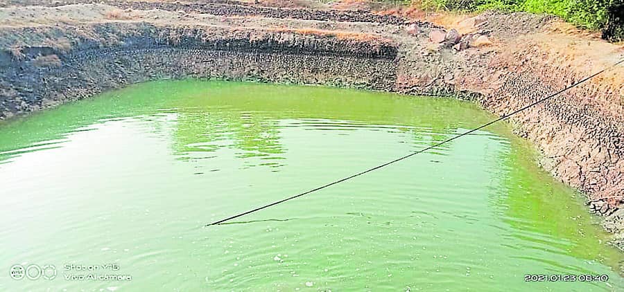 ಸುರಪುರ ತಾಲ್ಲೂಕಿನ ಚಂದಲಾಪುರ ಗ್ರಾಮದ ರೈತ ವಿಶ್ವರಾಜ ಹೊಲದಲ್ಲಿನ ಬಾವಿಯಲ್ಲಿ ನೀರು ಇರುವುದು