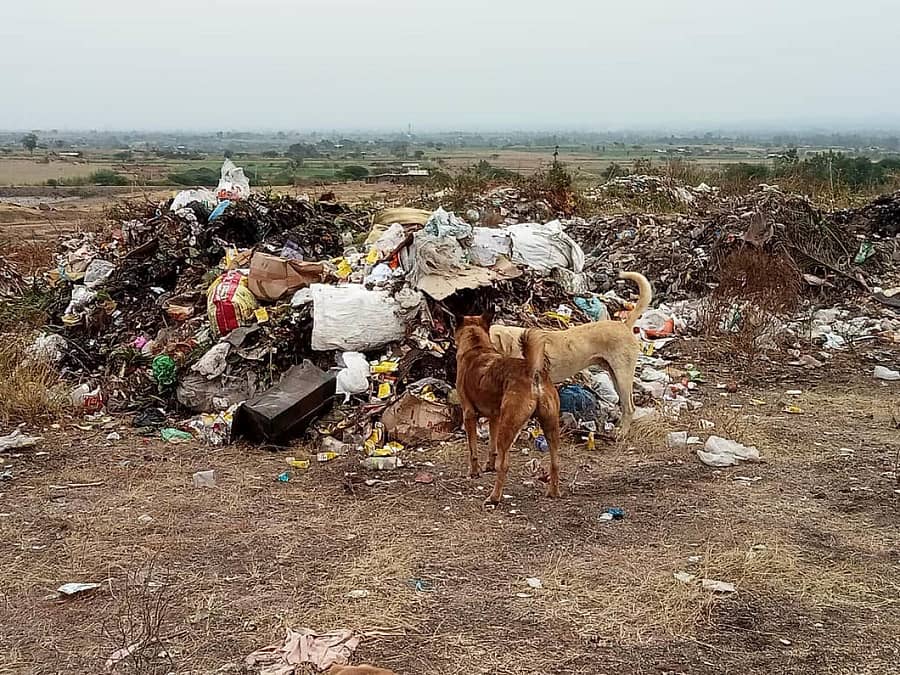ಚಿಕ್ಕೋಡಿ ತಾಲ್ಲೂಕಿನ ಕಬ್ಬೂರ ಗ್ರಾಮ ವ್ಯಾಪ್ತಿಯಲ್ಲಿ ಘನ ತ್ಯಾಜ್ಯ ವಿಲೇವಾರಿ ಮಾಡಿರುವ ಚಿತ್ರ