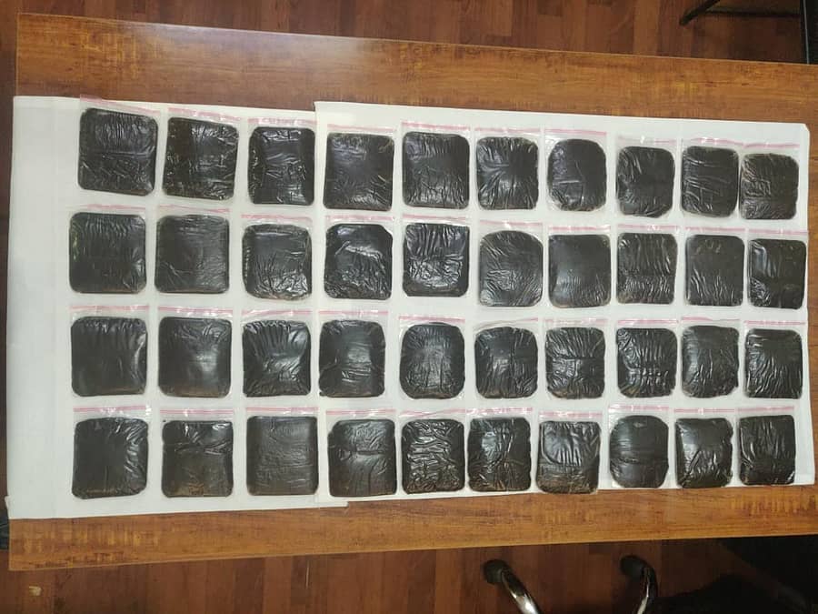 ಜಪ್ತಿ ಮಾಡಲಾದ ಚರಸ್