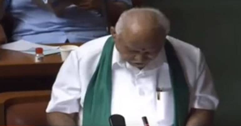 ಬಜೆಟ್ ಮಂಡಿಸುತ್ತಿರುವ ಯಡಿಯೂರಪ್ಪ