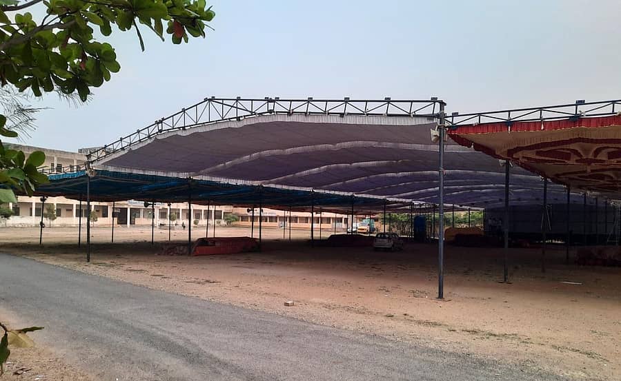 ರೈತರ ಮಹಾ ಪಂಚಾಯತ್ಗೆ ಸಜ್ಜುಗೊಳ್ಳುತ್ತಿರುವ ಸೈನ್ಸ್ ಮೈದಾನ.