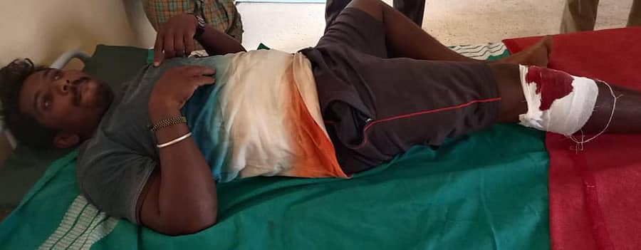 ಮೇಲುಕೋಟೆ ಸಮೀಪದ ಅರಕನಗೆರೆಯಲ್ಲಿ ಚಿರತೆದಾಳಿಗೊಳಗಾದ ಅರಕನಗೆರೆ ರೈತ ಪ್ರತಾಪ್