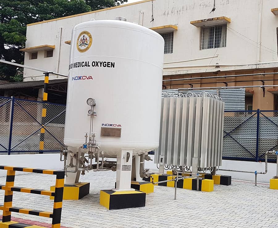 ಜಿಲ್ಲಾಸ್ಪತ್ರೆ ಆವರಣದಲ್ಲಿ ಸ್ಥಾಪನೆ ಮಾಡಲಾಗಿರುವ ಆಮ್ಲಜನಕ ಘಟಕ