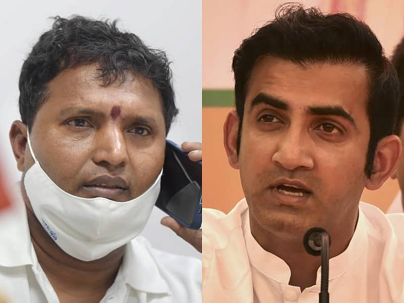 ರಾಷ್ಟ್ರೀಯ ಯುವ ಕಾಂಗ್ರೆಸ್ ಅಧ್ಯಕ್ಷ ಬಿವಿ ಶ್ರೀನಿವಾಸ ಮತ್ತು ಸಂಸದ ಗೌತಮ್ ಗಂಭೀರ್