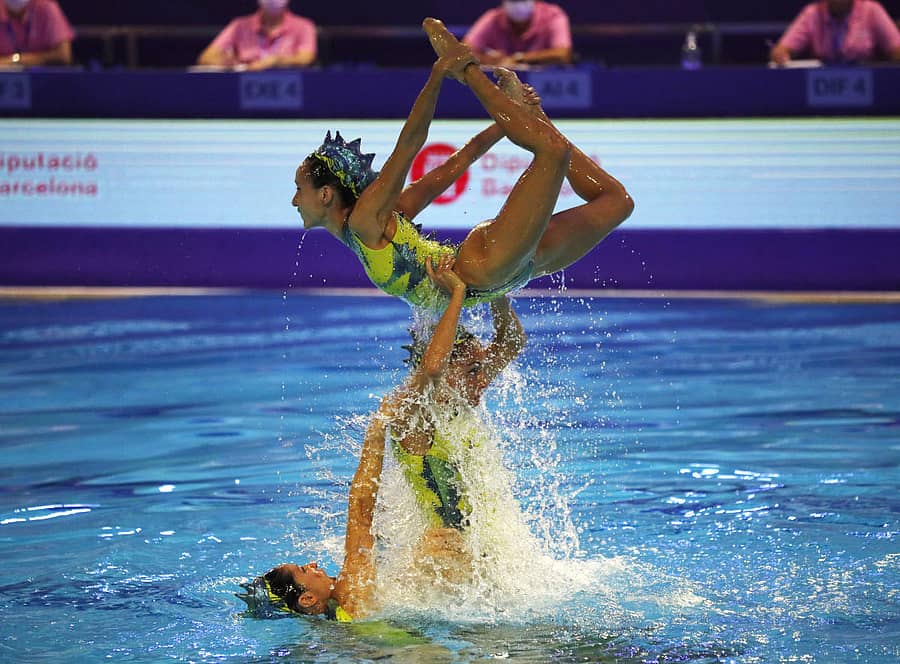 ಸ್ಪೇನ್ನ ಬಾರ್ಸಿಲೋನಾದಲ್ಲಿ ಶುಕ್ರವಾರ ಒಲಿಂಪಿಕ್ಸ್ ಅರ್ಹತೆಗಾಗಿ ಆರ್ಟಿಸ್ಟಿಕ್ ಈಜು ಸ್ಪರ್ಧೆ ನಡೆಯಿತು –ರಾಯಿಟರ್ಸ್ ಚಿತ್ರ