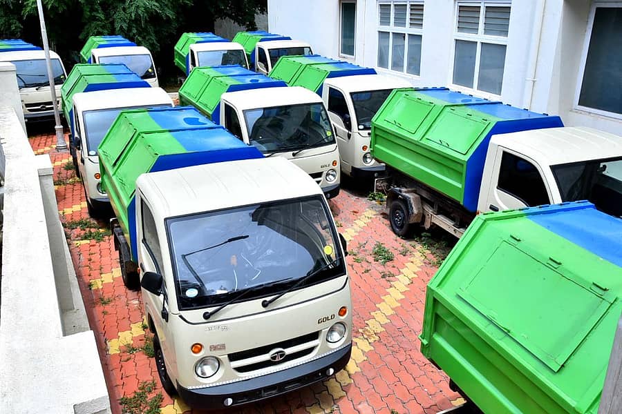 ಮನೆ–ಮನೆಯಿಂದ ಕಸ ಸಂಗ್ರಹಿಸಲು ಹಾವೇರಿ ನಗರಸಭೆಗೆ ಹೊಸದಾಗಿ ಬಂದಿರುವ ‘ಟಿಪ್ಪರ್ ಡಂಪರ್’ ವಾಹನಗಳು –ಪ್ರಜಾವಾಣಿ ಚಿತ್ರ: ಮಾಲತೇಶ ಇಚ್ಚಂಗಿ