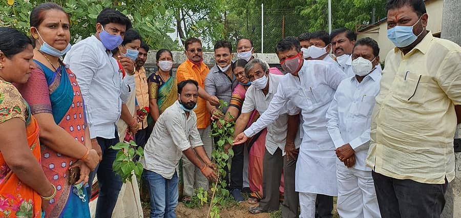 ಯಾದಗಿರಿಯ ಬಿಜೆಪಿ ಕಚೇರಿಯಲ್ಲಿ ಶ್ಯಾಮ್‌ ಪ್ರಸಾದ ಮುಖರ್ಜಿ ಅವರ ಬಲಿದಾನ ದಿವಸ ಅಂಗವಾಗಿ ಸಸಿ ನೆಡಲಾಯಿತು