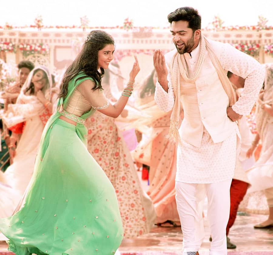 ‘ಮಾನಾಡು’ ಹಾಡಿನ ದೃಶ್ಯದಲ್ಲಿ ಕಲ್ಯಾಣಿ ಪ್ರಿಯದರ್ಶಿನಿ– ಸಿಲಂಬರಸನ್