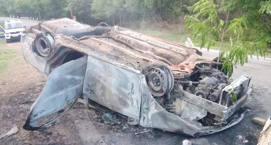 ಅಪಘಾತಕ್ಕೀಡಾದ ಕಾರು