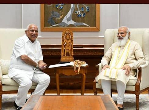 ಮುಖ್ಯಮಂತ್ರಿ ಬಿ.ಎಸ್. ಯಡಿಯೂರಪ್ಪ ಅವರು ನವದೆಹಲಿಯಲ್ಲಿ ಶುಕ್ರವಾರ ಸಂಜೆ ಪ್ರಧಾನಿ ನರೇಂದ್ರ ಮೋದಿ ಅವರನ್ನು ಭೇಟಿ ಮಾಡಿದರು