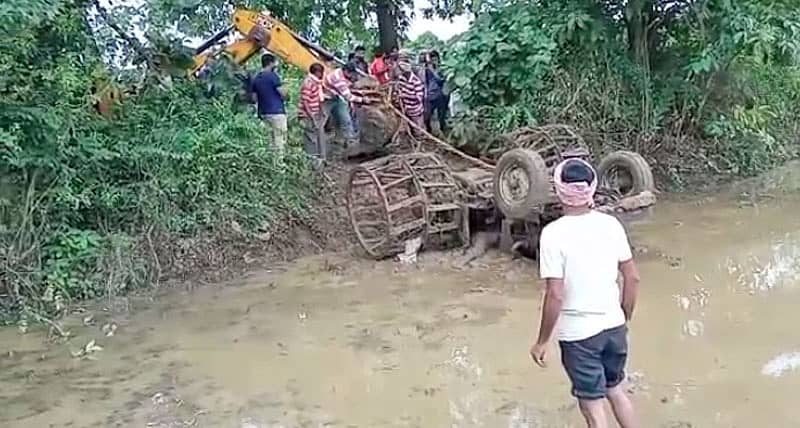 ಗದ್ದೆ ಸಿದ್ಧಗೊಳಿಸುವಾಗ ರೋಟವೇಟರ್ ಮಗುಚಿ ಚಾಲಕ ಸಾವು